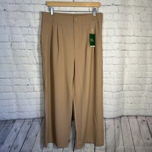 Halara Flex High Waisted Wide Leg Work Pants Brown Size‎ XL Petite Macchiato